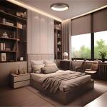 Превью фото №3  SONEX 7773/56L AVRA LED SN 565 Светильник металл/белый/кофейный LED 56Вт 3000/4000/6000K D500 IP43 ССТ CHOCO
