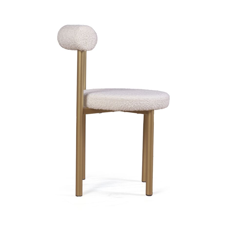 Фото №9  Top concept Стул Бигги, букле Turin ivory / опоры золото