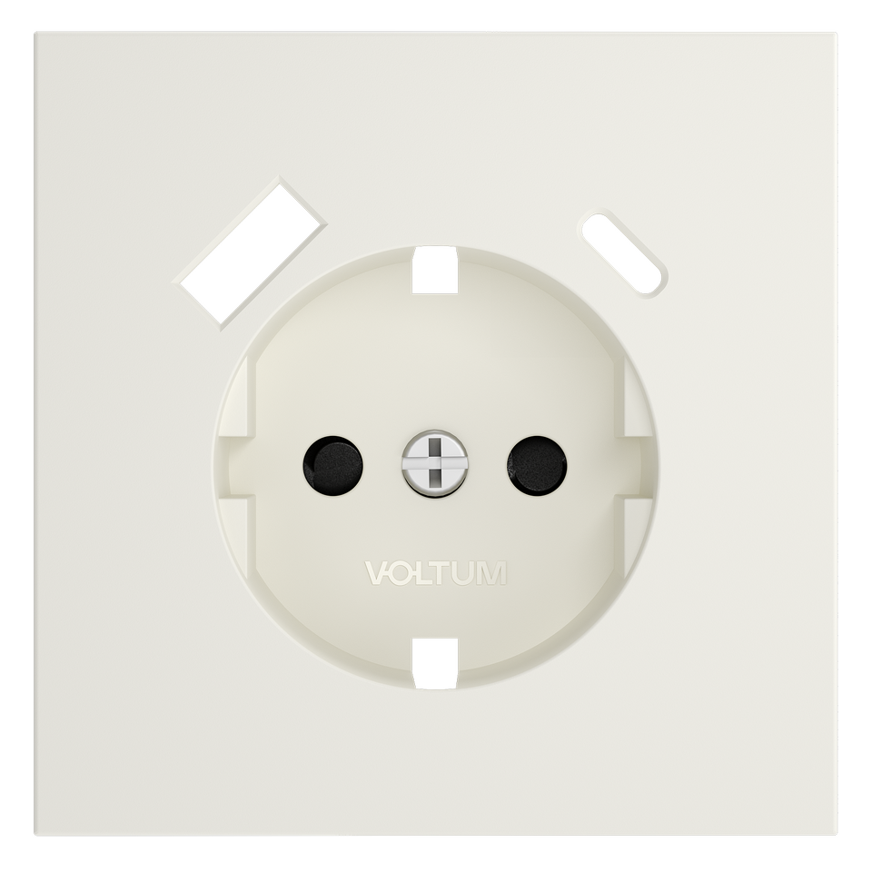 Фото №7  VOLTUM Накладка для розетки с заземлением и защитными шторками, с USB A+C, S70 (хлопок)