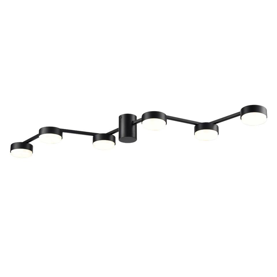 Фото №7  Люстра LUMION 8187/6C COMFI LN26 249 черный, металл Люстра потолочная LED GX53 6*7W 220V SANATA