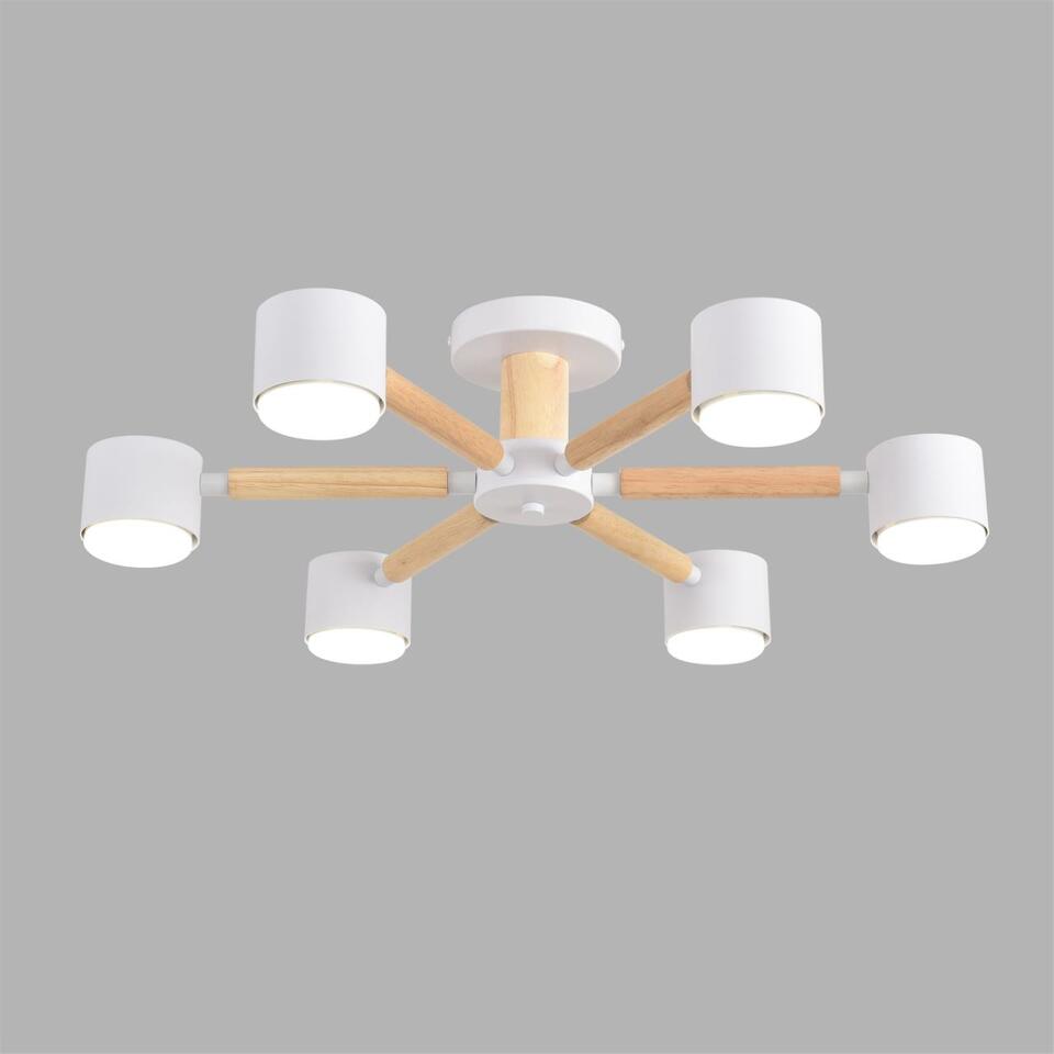 Фото №7  LUMION 8306/6C COMFI LN26 333 белый, дерево/металл Светильник потолочный GX53 LED 6*7W 220V VUDI