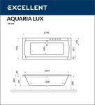 Превью фото №3  Ванна EXCELLENT Aquaria Lux 180x80