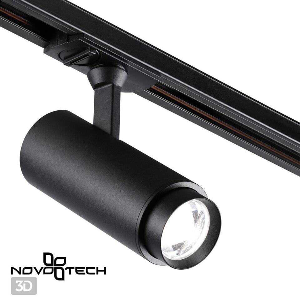 Фото №8  NOVOTECH 359029 PORT NT23 220 черный Однофазный трехжильный трековый светильник с перекл. цв.температуры и мощности IP20 LED 3000К\4000К\6000К 5W/9W/13W 220V N