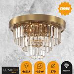 Превью фото №4  Люстра LUMION 5257/4C CLASSI LN26 119 латунь Люстра потолочная E14 4*40W 220V ZAHA