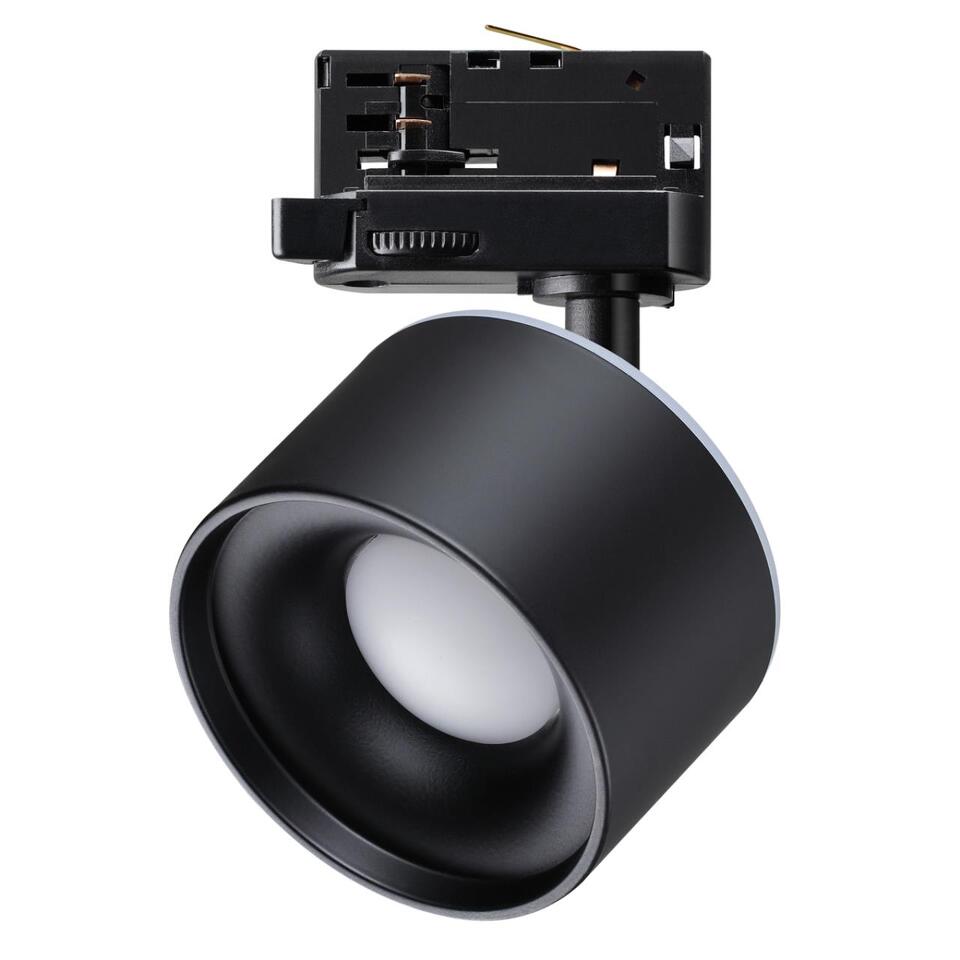 Фото №9  NOVOTECH 358977 PORT NT22 264 черный Трехфазный трековый светильник с переключ. цв. температуры IP20 LED 3000К\4000К\6000К 12W вниз + 3W вверх 110-265V GIRO