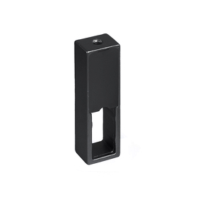 Фото Plastimodul Проходной держатель с заглушками для прямоугольной штанги DIAS, крепление к полке, черный