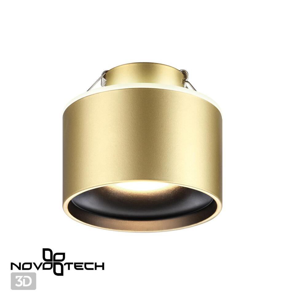 Фото №5  NOVOTECH 358963 SPOT NT22 447 бронза св. Светильник встраиваемый с переключ. цв. температуры IP20 LED 3000К\4000К\6000К 12W вниз + 3W вверх 110-265V GIRO