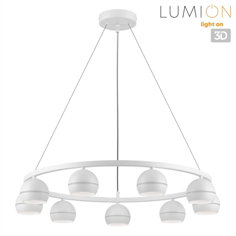 Фото №8  Подвесной светильник LUMION 8254/9 COMFI LN26 246 белый металл Светильник подвесной LED GX53 8*7W 220V LUAZANA
