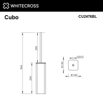 Превью фото №2  Ершик напольный WHITECROSS Cubo CU2476BL (черный мат)