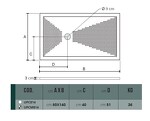 Превью фото №9  UPC814 / UPCM814 Althea душевой поддон 80х140, 3 см  Матовый белый Plus-Ton®