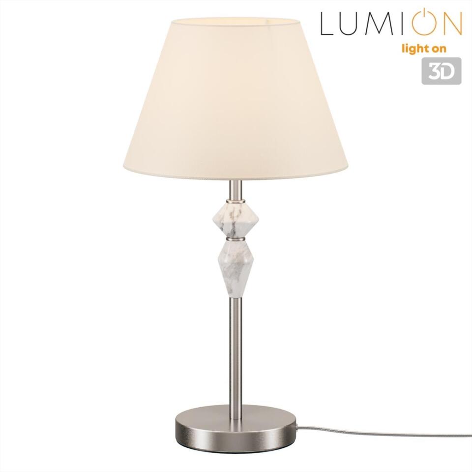 Фото №7  Настольная лампа LUMION 8274/1T CLASSI LN26 043 никель/белый/серый, металл/керамика/ткань Настольная лампа Е14 1*40W 220V VERMONT
