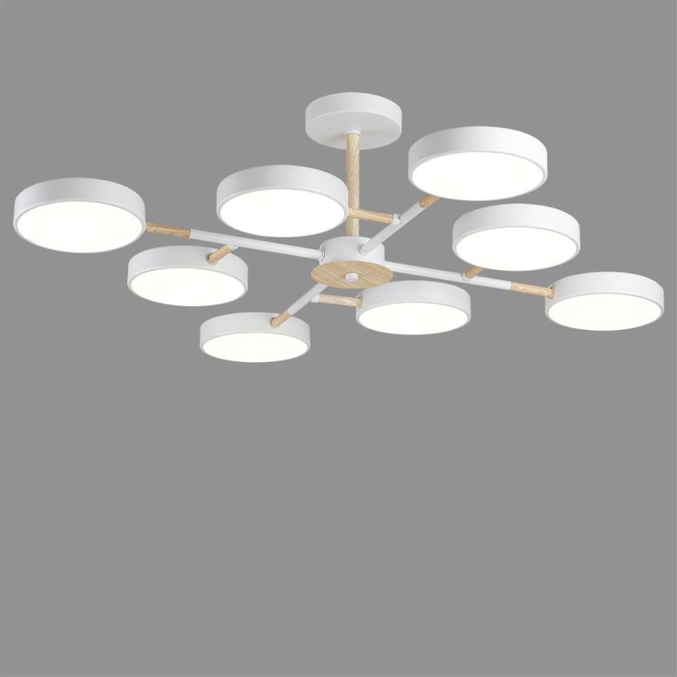 Фото №3  Люстра LUMION 5653/99CL LEDIO LN26 347 белый, дерево Люстра потолочная LED 144W  3000/4000/6000К 220V BRAD