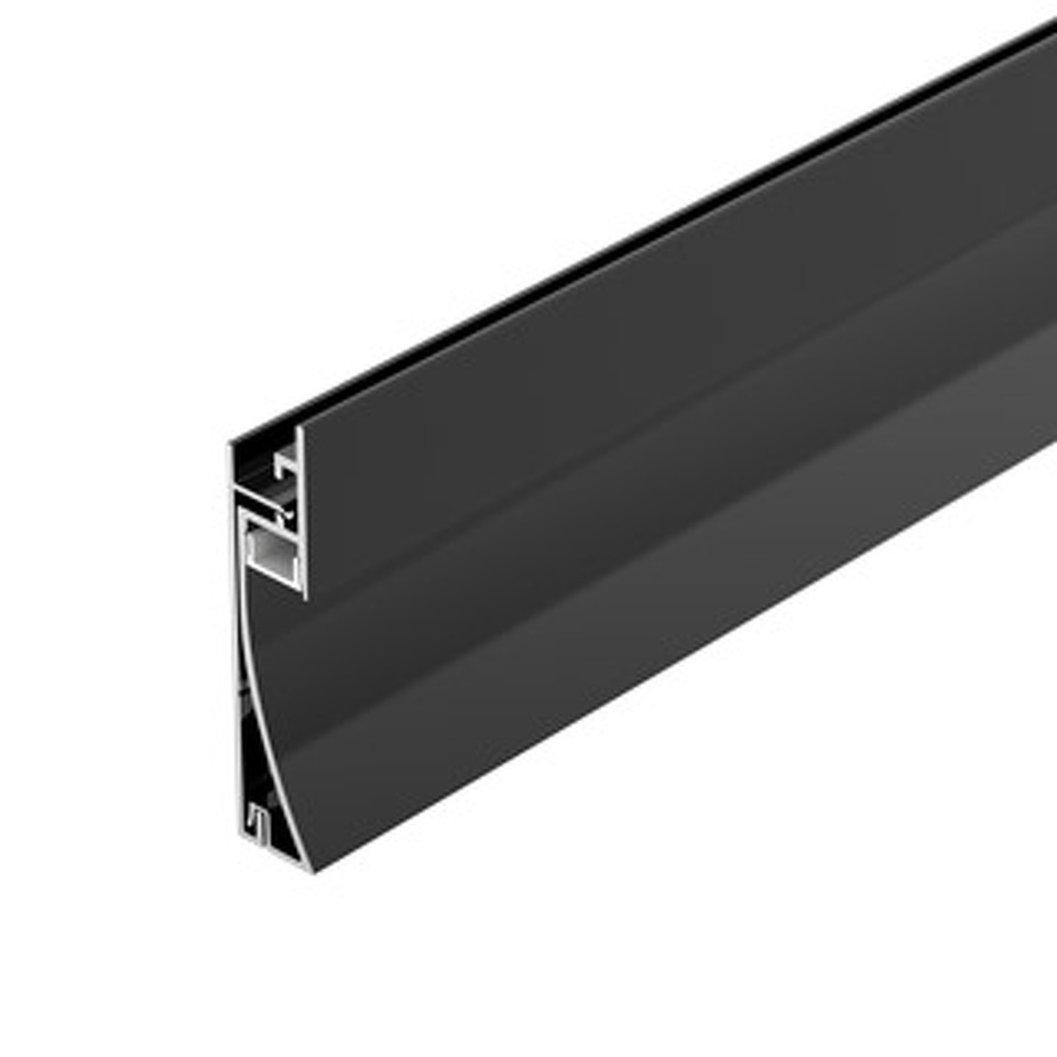 Фото №1  Arlight Профиль PLINTUS-H58-F-2000 BLACK ( Алюминий)
