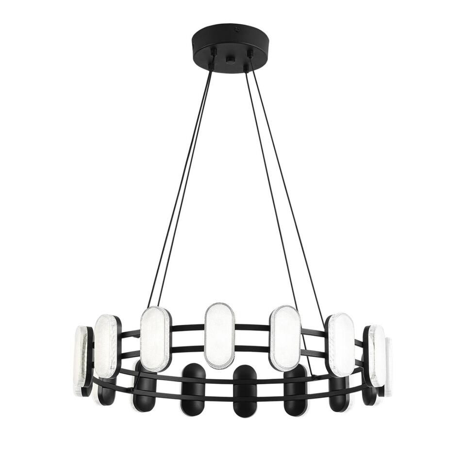 Фото №7  Люстра LUMION 8342/35L LEDIO LN26 226 черный/белый металл/акрил Люстра подвесная LED 35W 4000K 220V OVELA
