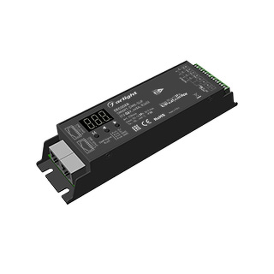 Фото №1  Arlight Декодер SMART-DMX-SUF (12-36V, 4x8A, RJ45) ( IP20 Металл, 5 лет)