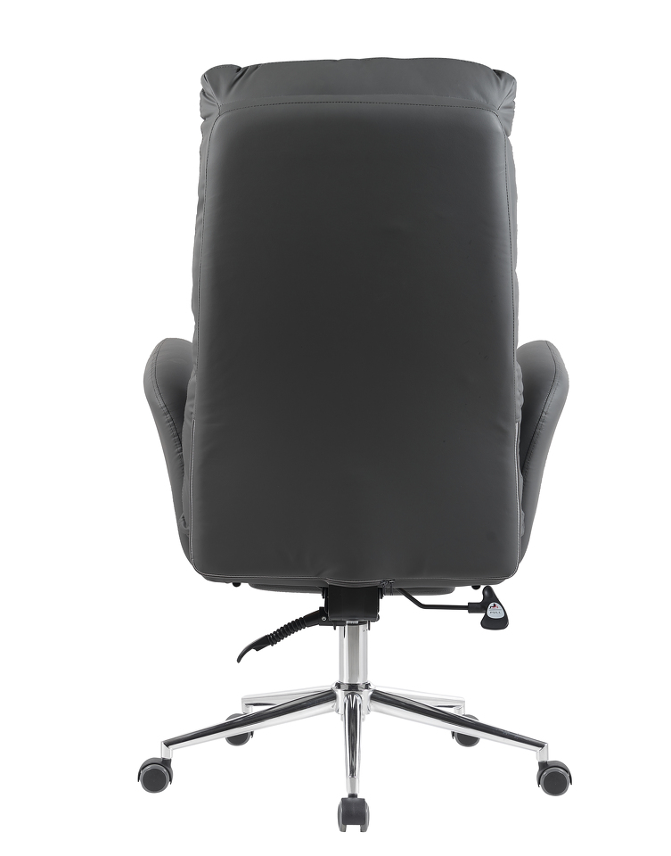 Фото №6  Кресло руководителя TopChairs Solid NC с оттоманкой серый