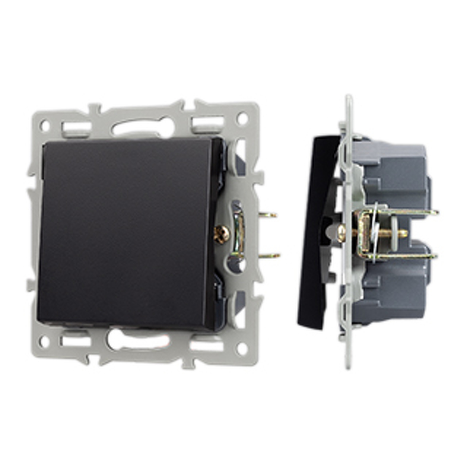 Фото №1  Arlight Механизм выключателя одноклавишный перекрёстный SWT-MKX1-PL-BK (250V, 16A) ( -)