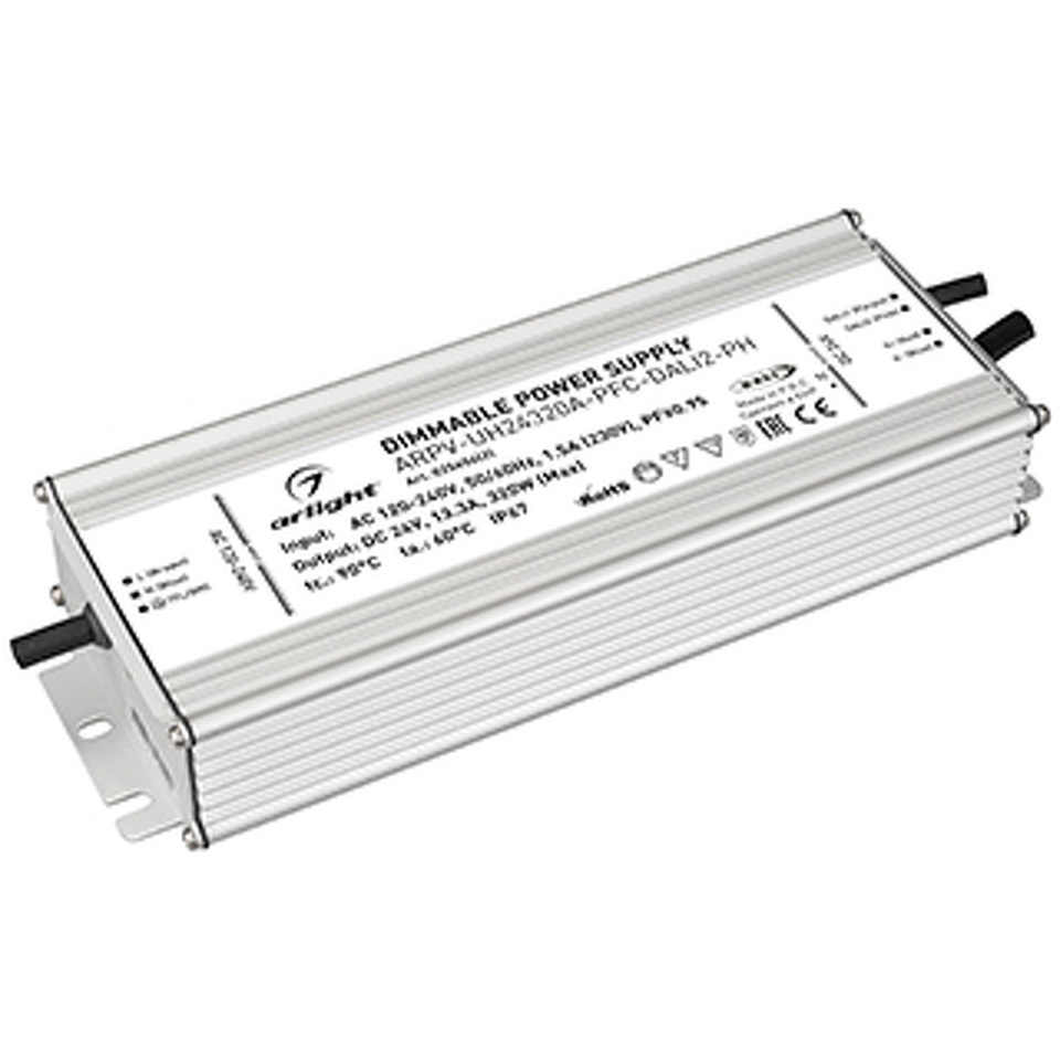 Фото №1  Arlight Блок питания ARPV-UH24320A-PFC-DALI2-PH (24V, 13.3A, 320W) ( IP67 Металл, 7 лет)