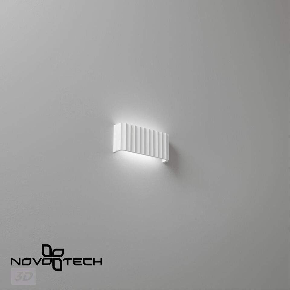 Фото №9  NOVOTECH 359401 OVER NT24 608 белый гипс Светильник настенный с переключателем цв.температуры IP20 LED 8W 220V 3000/4000/6000K YESO
