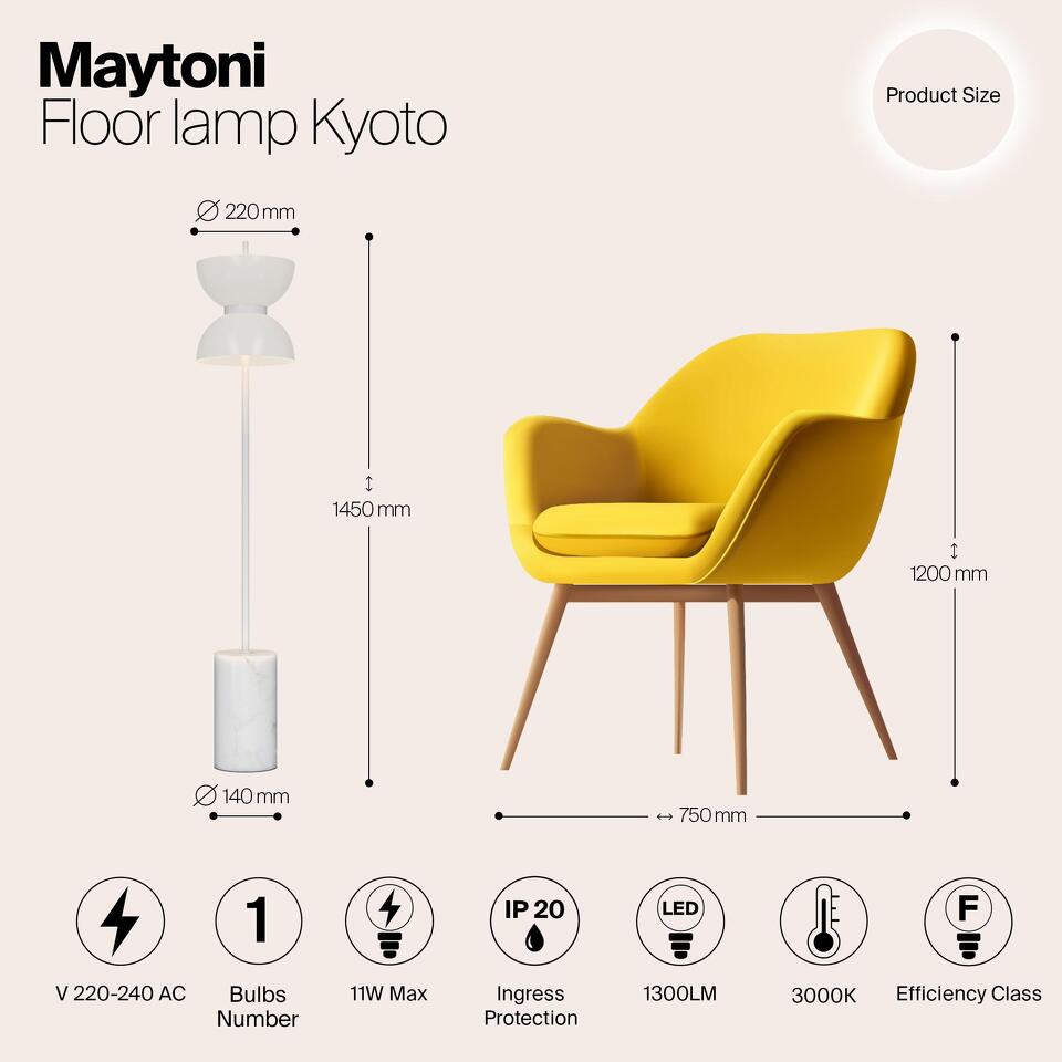Фото №11  Торшер Напольный светильник (торшер) Maytoni MOD178FL-L11W3K