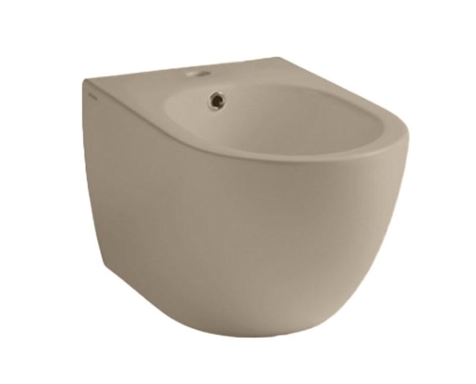 Фото №3  Биде 40373R Althea Cover Rimless Plus+Ton биде подвесное 52x36 см  Матовый бежевый Plus-Ton®