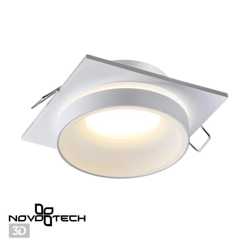 Фото №3  NOVOTECH 370785 SPOT NT21 528 белый Светильник встраиваемый влагозащищенный IP44 GU10 9W 220V WATER