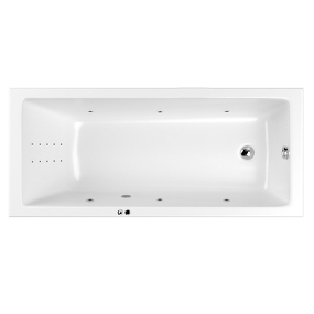 Фото Ванна WHITECROSS Wave Slim 180x80 "LINE NANO" (хром)