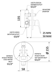 Превью фото №2  Смеситель для душа Mariani Essenza B00173ES