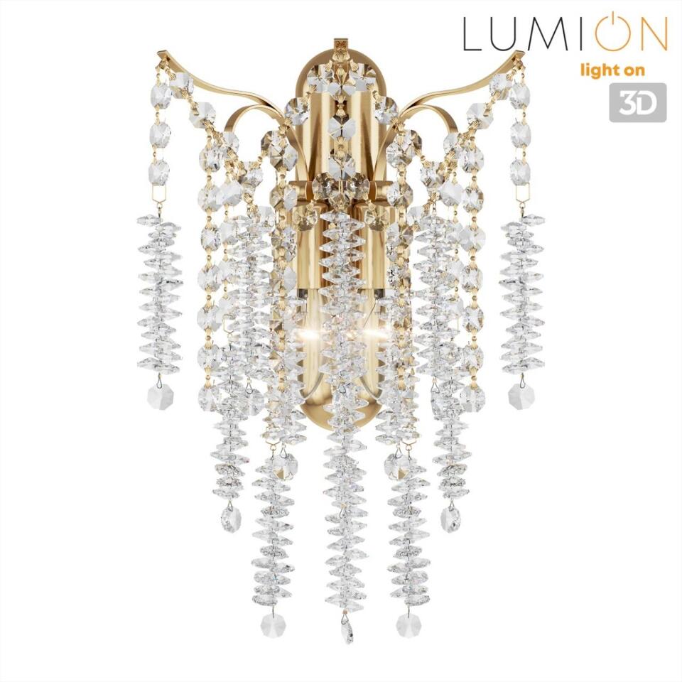 Фото №9  LUMION 8243/2W CLASSI LN26 086 латунь, металл/хрусталь Бра E14 2*40W 220V KRISTINA
