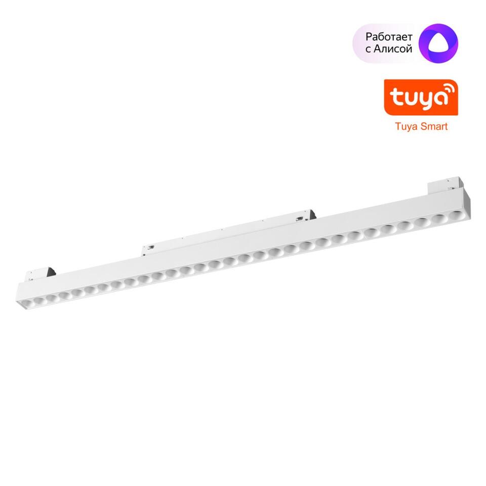 Фото №6  NOVOTECH 359636 SHINO NT25 000 белый Трековый низковольт. св-к диммир. со сменой цв.температуры, пульт ДУ/Tuya Smart Life IP20 LED 30W 48V 3000-6000K FLUM