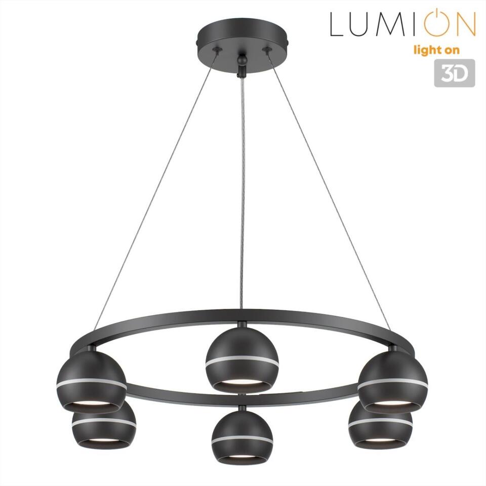 Фото №8  Подвесной светильник LUMION 8242/6 COMFI LN26 245 черный металл Светильник подвесной LED GX53 6*7W 220V LUAZANA