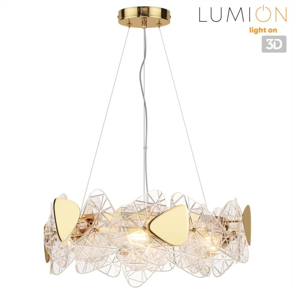 Фото №6  Люстра LUMION 6582/6 NEOCLASSI LN26 196 золотой/прозрачный, золотой металл/стекло, металл Люстра подвесная E14 6*40W 220V QUEENY