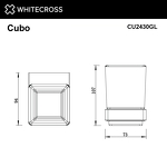 Превью фото №2  Стакан подвесной WHITECROSS Cubo CU2430GL (золото)