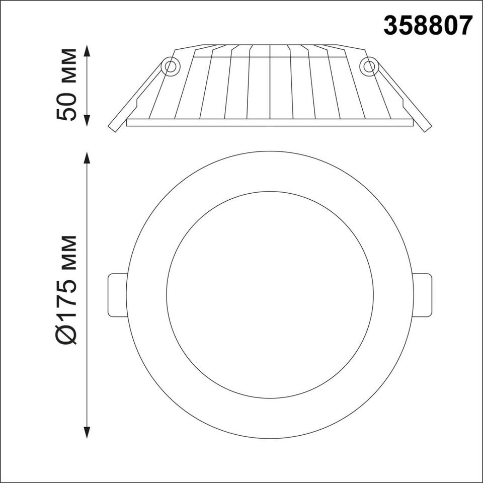 Фото №3  NOVOTECH 358807 SPOT NT21 494 белый Светильник встраиваемый светодиодный IP20 LED 20W 1600Лм 3000K 100-240V GESSO
