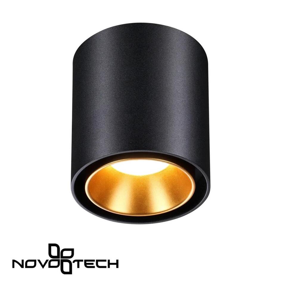Фото №3  NOVOTECH 358485 OVER NT20 388 черный/золото Светильник накладной IP20 LED 10W 220V RECTE