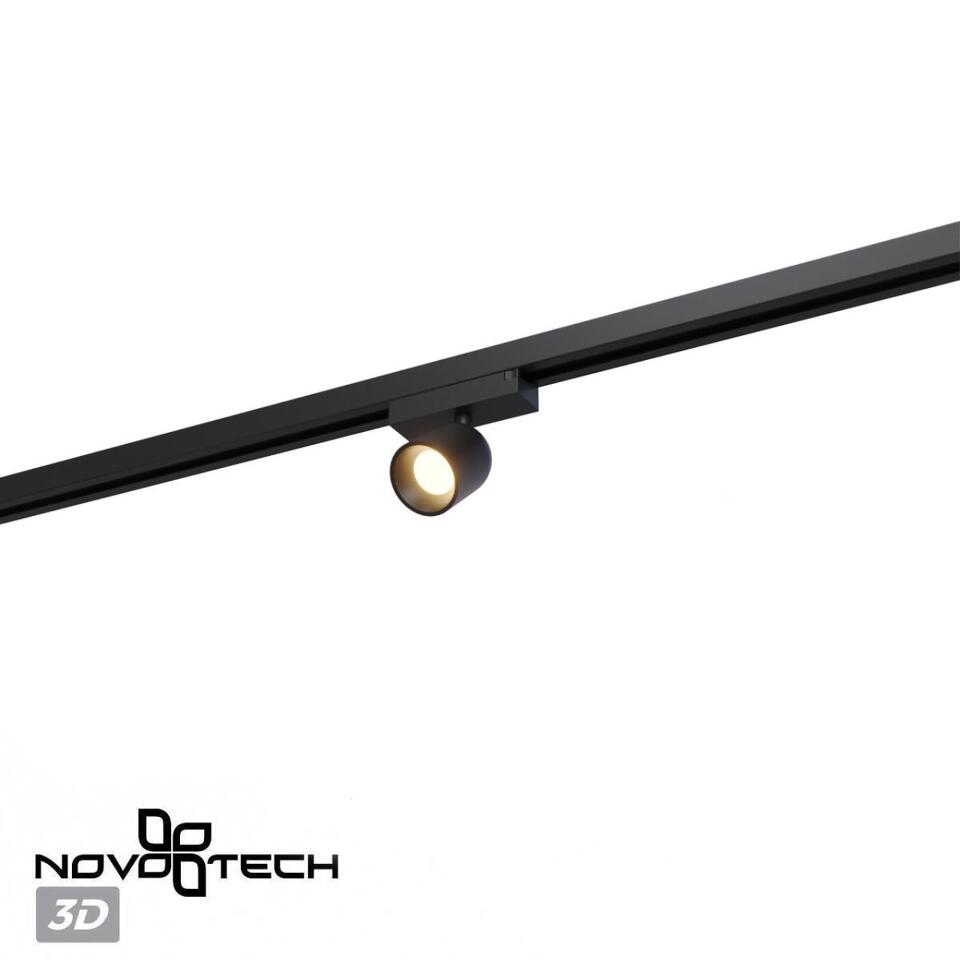 Фото №7  NOVOTECH 359803 PORT NT25 246 черный Светильник трековый однофазный двухжильный IP20 LED 10W 180-265V 3000К SOLETTE