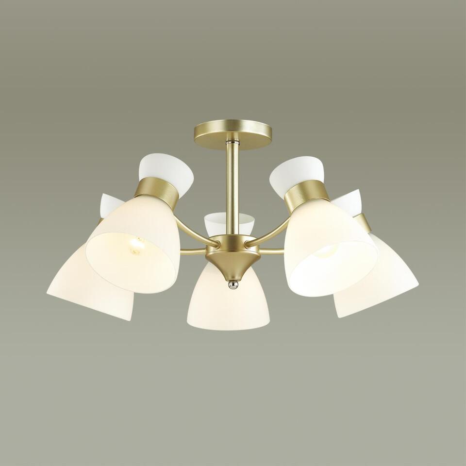 Фото №4  Люстра LUMION 4535/5C COMFI LN26 114 матовое золото Люстра потолочная E27 5*60W 220V WILMA