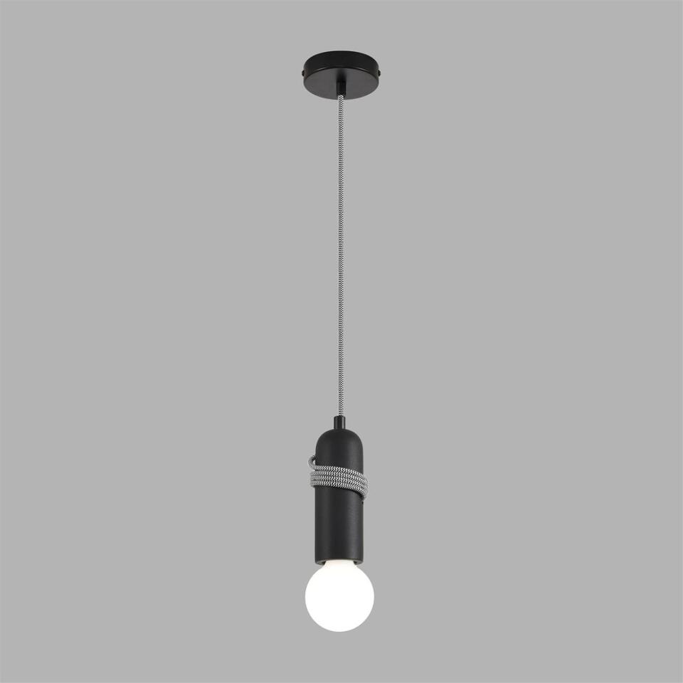 Фото №6  Подвесной светильник LUMION 8364/1A ECO LN26 330 черный, металл/бетон Подвес E27 LED 10W 220V TESLA