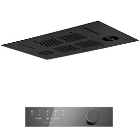 Фото KT035AXX AQUAelite SPA Home верхний душ потолочного крепления с 4-мя режимами, 850x540 мм Матовый чёрный, 38/05Q