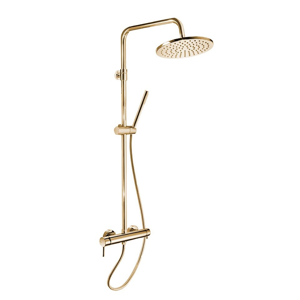 Фото №2  022273XX Palazzani MIDI настенная душевая система, 200 мм Шампань полир., PVD 87/35Q