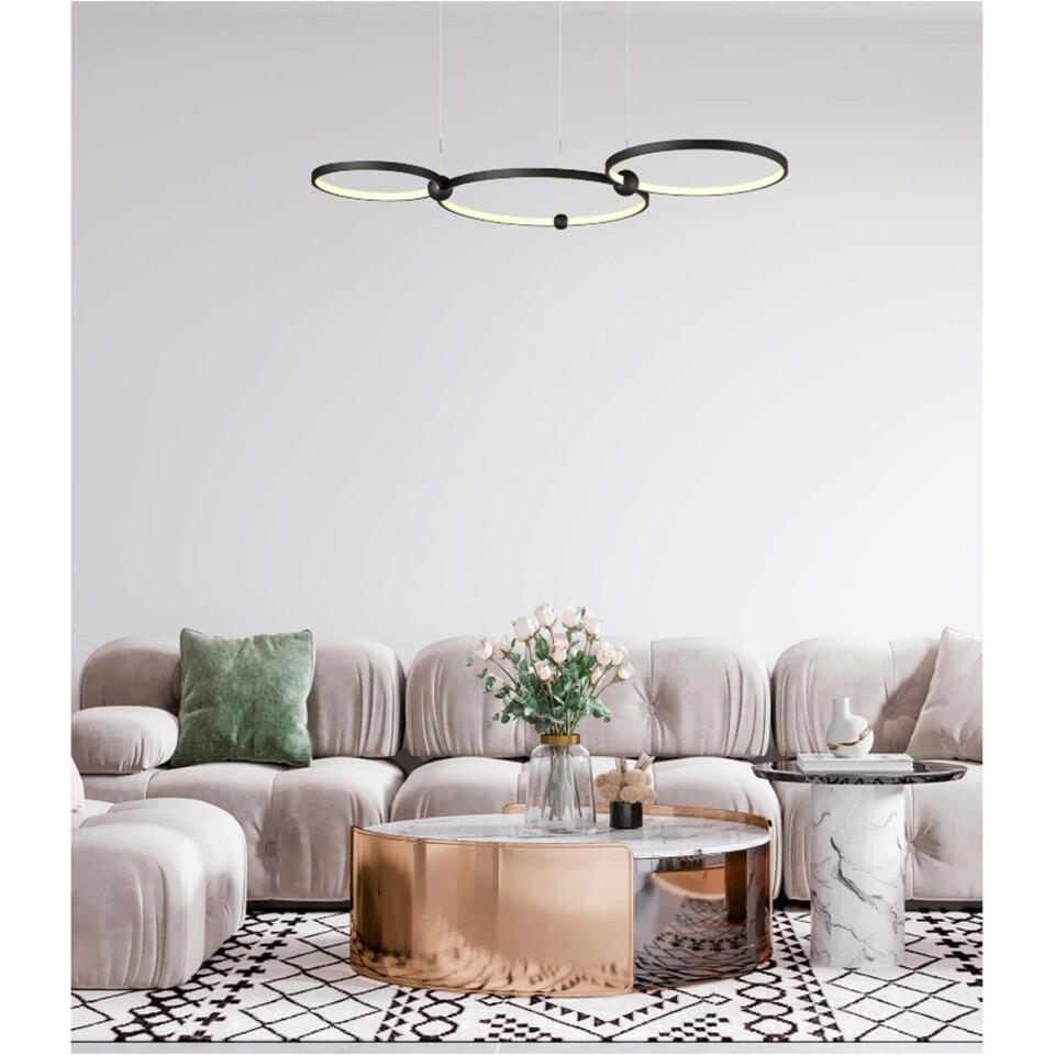 Фото №4  Подвесной светильник LUMION 6533/85L LEDIO LN23 000 чёрный Светильник подвеснойс ПДУ LED 85W 3000-6000K 220V DIEGO