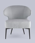 Превью фото №8  Кресло Кресло лаунж Royal Stripes велюр серый