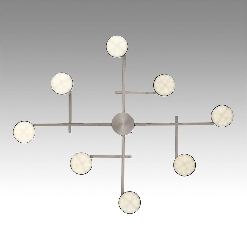 Фото №7  Люстра LUMION 8115/8C COMFI LN26 248 никель, металл Люстра потолочная LED GX53 8*7W 220V DABRA