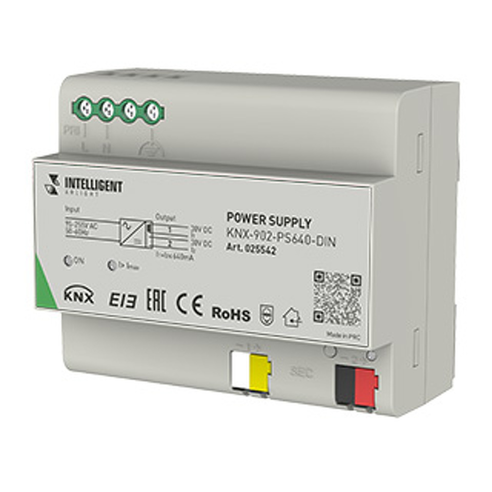 Фото №1  IARL INTELLIGENT ARLIGHT Блок питания шины KNX-902-PS640-DIN (230V, 640mA) ( IP20 Пластик, 2 года)