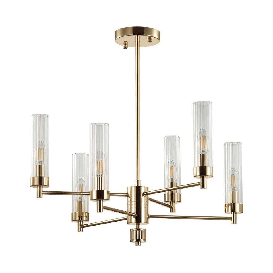 Фото №4  Люстра LUMION 5274/6C CLASSI LN26 101 золотой Люстра потолочная E14 6*40W 220V KAMILLA