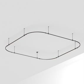 Фото Arlight Основание ART-APRIORI-QUADRAT-SOFT-ROD-400-3500x3500 (BK) ( IP20 Металл, 3 года)