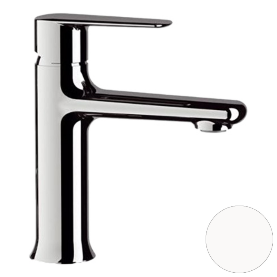 Фото №2  Смеситель для раковины Remer Vanity V12BO, белый матовый