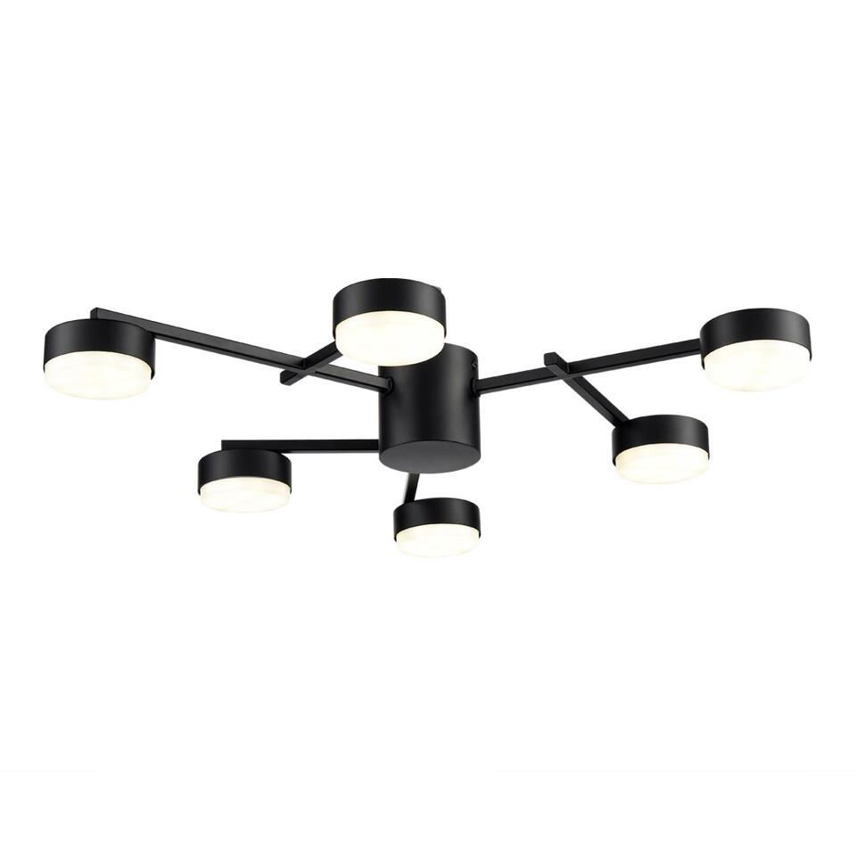 Фото №7  Люстра LUMION 8186/6C COMFI LN26 247 черный, металл Люстра потолочная LED GX53 6*7W 220V DABRA