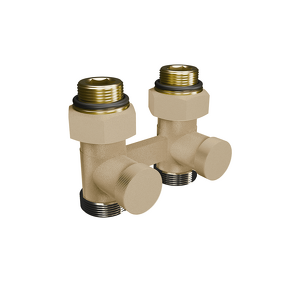 Фото Узел нижнего подключения КЗТО PREMIUM 1/2ʹ х 3/4ʹ Eurokonus, проходной RAL 1M103SS181