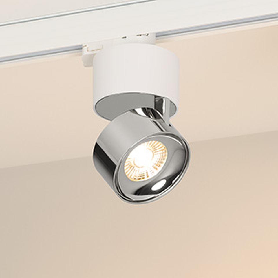 Фото №1  Arlight Светильник SP-PLURIO-TRACK-4TR-R77-9W Warm3000 (WH-CHR, 36 deg, 230V) ( IP20 Металл, 3 года)